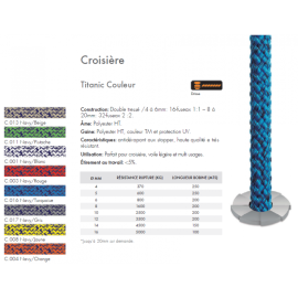 Cordage Polyester Titanic couleur chiné